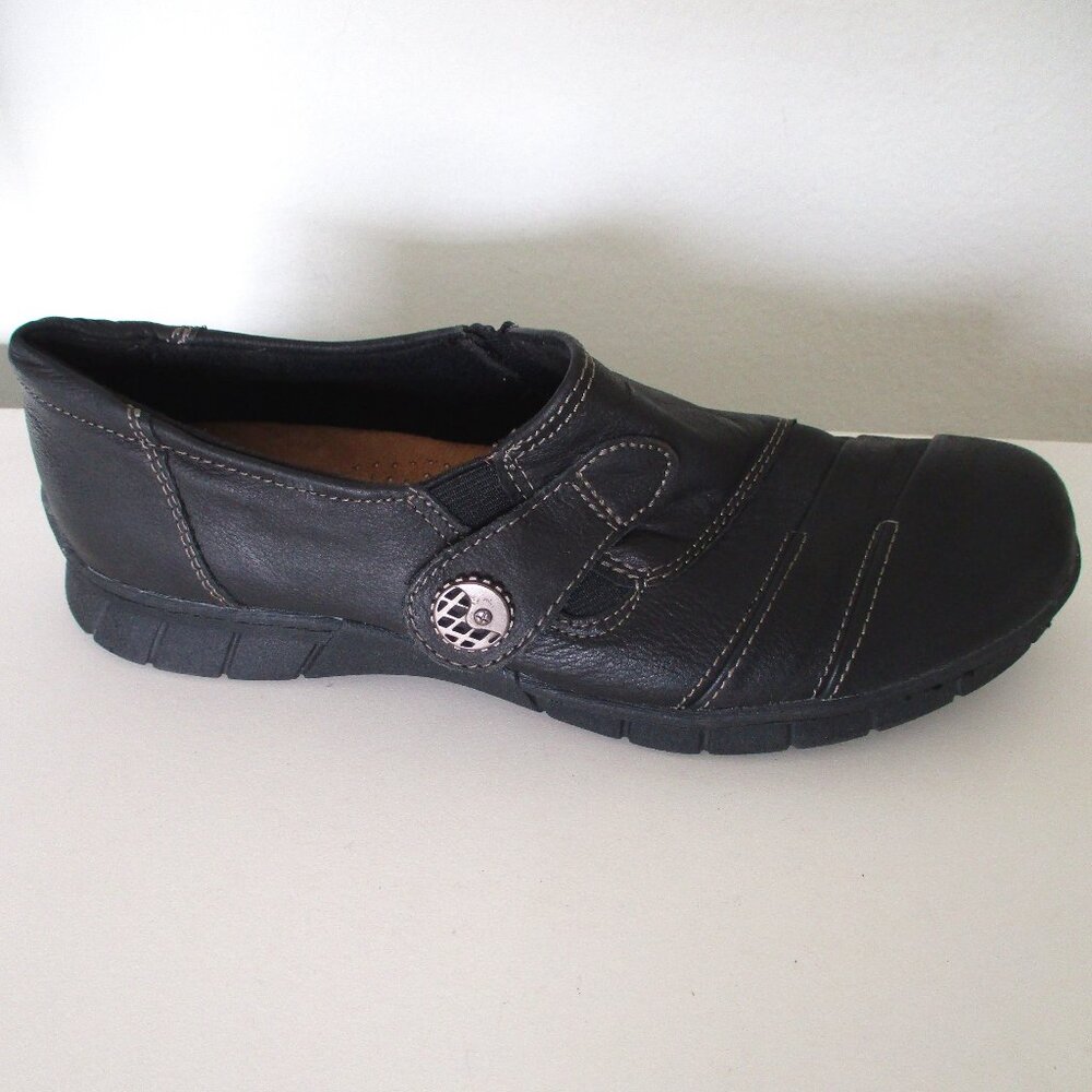 Earth Origins "Naya" Womens Black Leather Casual Flat Loafer NWOB - Size 8.5M